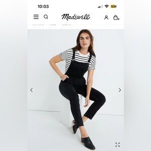 Sold Out Madewell Skinny Overalls in Lunar Wash